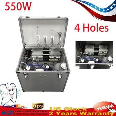 Dental Portable Mobile Delivery Unit Compressor Suction System Case Bag Syringe