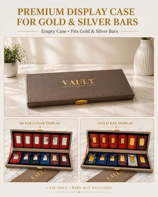 PAMP Bar Display Case Holder Set for Gold & Silver Assay Cards   VAULT