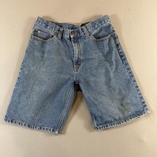 Faded Glory Shorts Mens 34 Blue Denim Relaxed Fit Bermuda 5 Pocket Casual