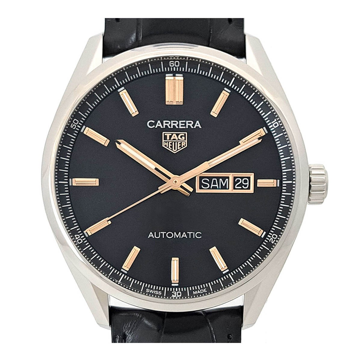 TAG Heuer Carrera Calibre 5 Day Date Automatic Stainless Steel Watch WBN2013 FC6503