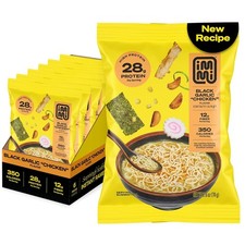 12 PACK!- immi Black Garlic "Chicken" Ramen, 24g Protein, 5g N Carb-FREE SHIP!