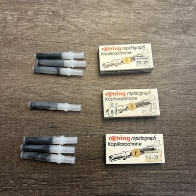 Rotring Rapidograph Kapillarpatrone Black Ink Cartridges READ DESCRIPTION