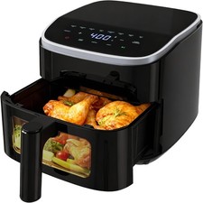 NEWBULIG Air Fryer，4QT Small AirFryer with Easy View Window and Interior Light,