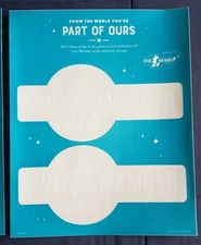 Disney Vacation Club DVC Member Window Cling Decal Sheet Of 2 NEW UNUSED