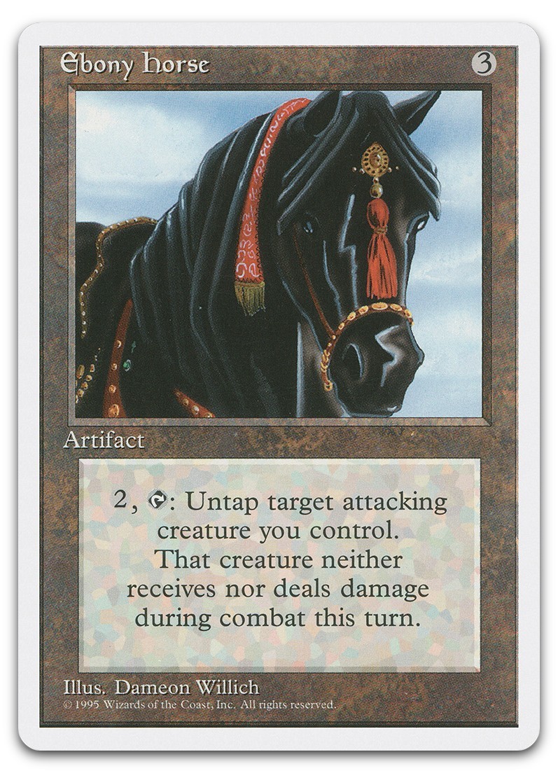 Ebony Horse (LP) Fourth Edition 4ED Magic MTG