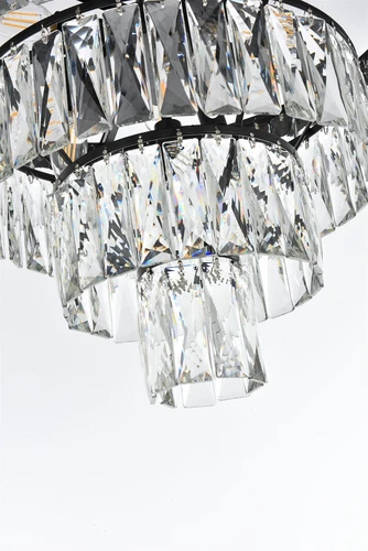 Elegant Lighting Josephine 20" Round Chandelier in Black - Picture 4 of 8