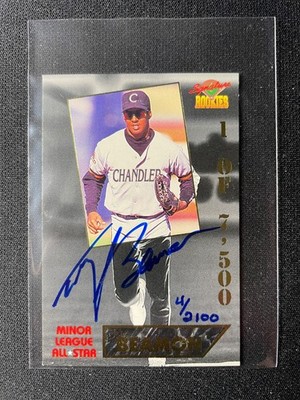 1995 Signature Rookies Old Judge Trey Beamon Minor League All-Star Auto #/2100!!