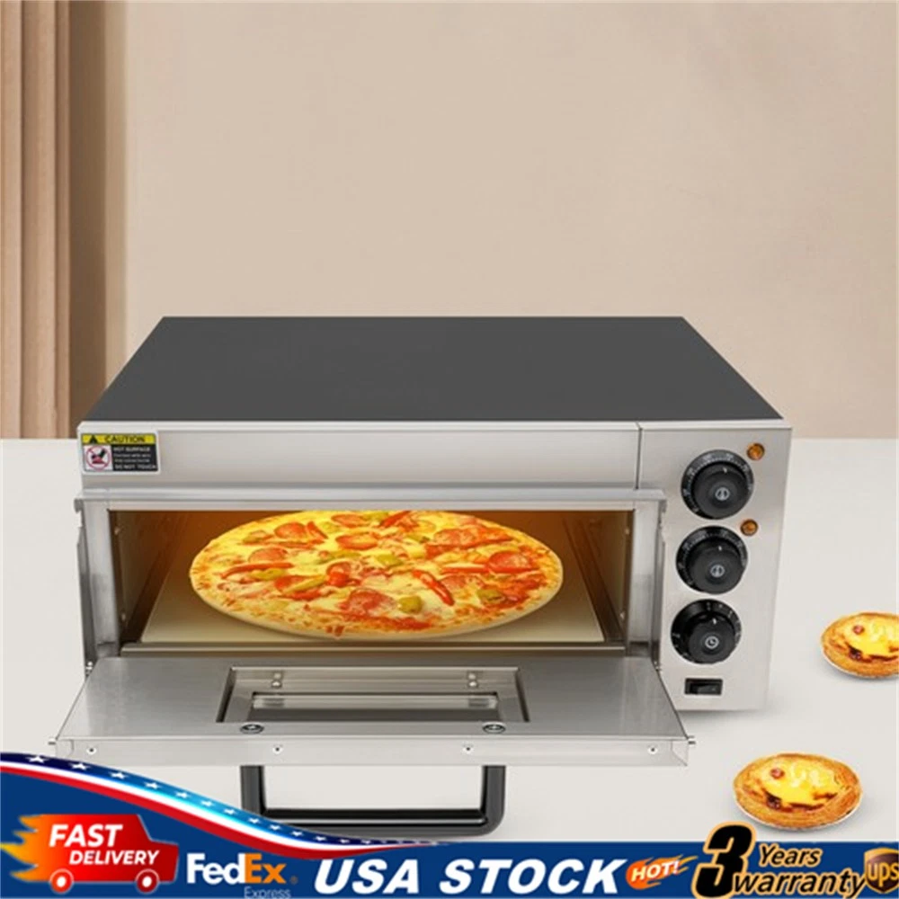 1800W Electric Pizza Oven Countertop Commercial Pizza Oven w/Pizza Stone & Timer
Opens in a new wind