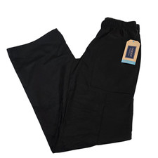 NWT Cherokee Workwear Cargo Scrub Pants Unisex Black XS Elastic Waist Mid-Rise