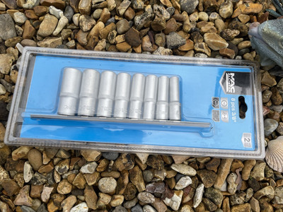 3/8'' drive socket set metric Mac Allister B&Q 8 piece Christmas present