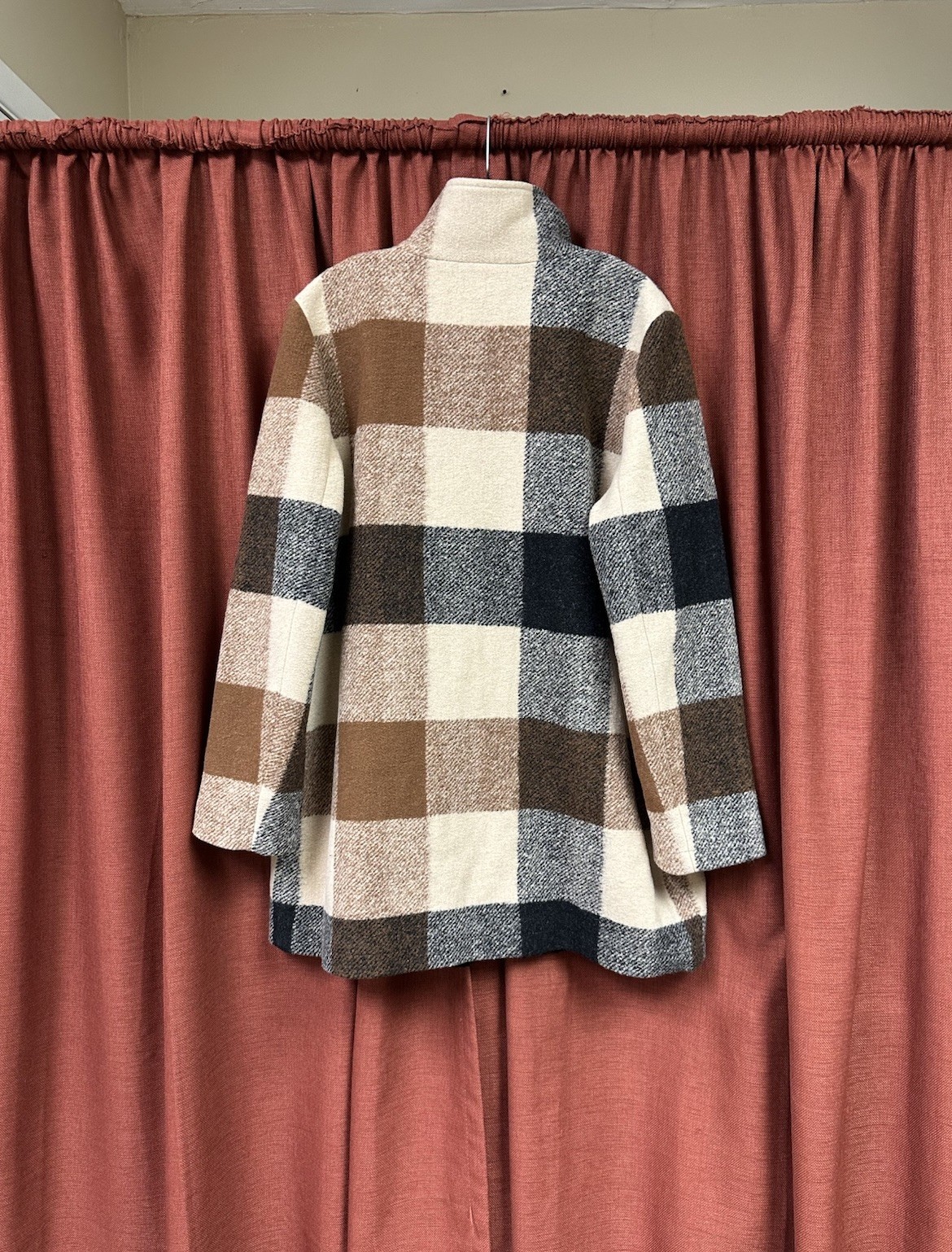 Pendleton Wool Blend Walker Coat Jacket Cream Bro… - image 3