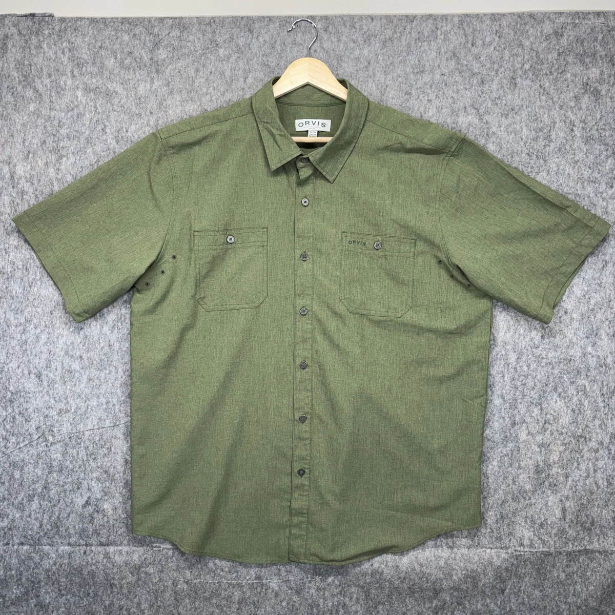 Chemise Orvis Homme – Vert, Manches Courtes, Active Stretch – Taille XL – Occasion