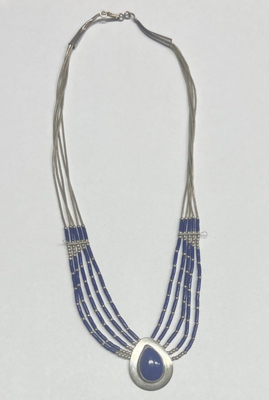 Lapis Lazuli and Sterling Boho Necklace
