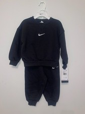 Nike 2T Black Casual Crew Neck Long Sleeve Sweatsuit Set