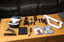 PSVR PS4 VR Headset Bundle Sony Playstation Virtual Reality Aim gun.
