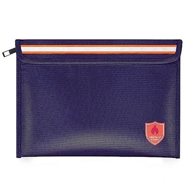Fireproof Document Bag Waterproof Money Cash Storage Pouch Secure Zipper Case