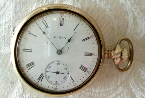 ANTIQUE ELGIN GOLD FILLED POCKET WATCH 20 YEARS GUARANTEED REPAIR OR PARTS