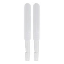 1Pair 8dBi 2.4G 5.8G Dual Band WiFi RP-SMA White Antenna for IP Camera Router l