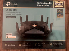 TP-Link Archer AX6000 Next Gen Wi-Fi 6 Router 2.5GB WAN 8 LAN Ports New Sealed 