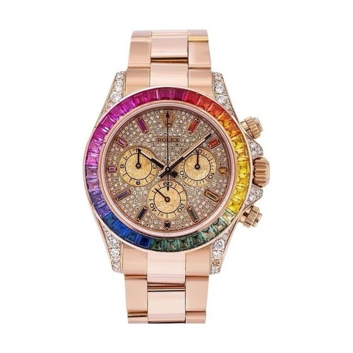 Pre-Owned Rolex Cosmograph Daytona 40MM 116505 Diamond Paved Rainbow Hour Dial