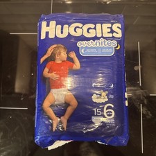 Huggies OverNites Size 6 Nighttime Diapers 15 Count Maximum Absorbency