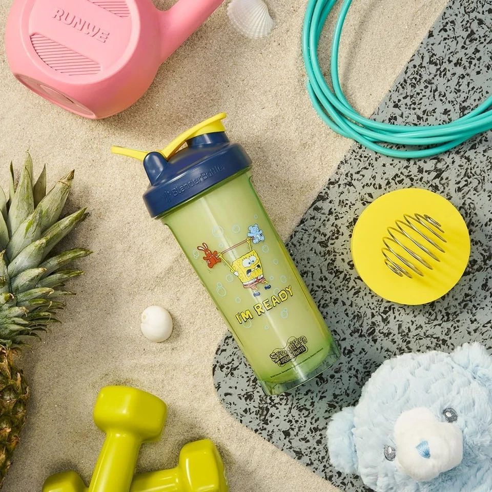 BlenderBottle Bob Esponja Coctelera Botella Serie Pro Perfecto para Batidos de Proteínas y Foto 2 de 4