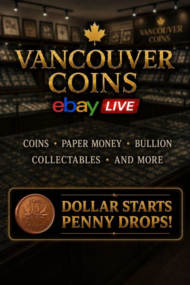 VANCOUVER COINS LIVE at RCNA 👑 Day 2 🪙$1 STARTS • MINT PRODUCTS • BULLION