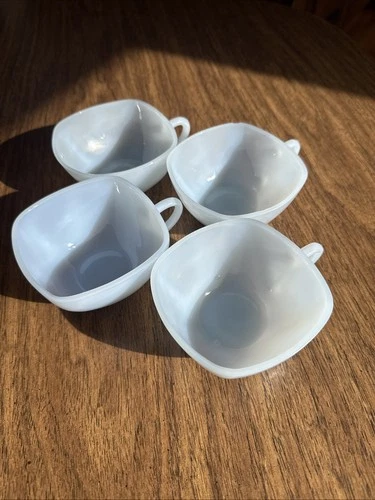 VTG Fire King Charm Azurite Delphite Coffee Cups