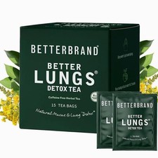 Support Your Lungs Naturally. Betterbrand Mullein Tea Blend, Caffeine-Free,15 ct