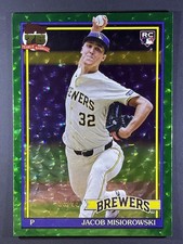 2026 TOPPS SERIES 1 JACOB MISIOROWSKI RC #74 1991 GREEN CRACKLEBOARD FOIL 53/99