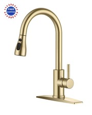 Kitchen Faucet Pull Down Sprayer High Arc Single Handle Stainless Steel Sink