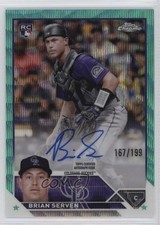 2023 Topps Chrome Rookie Aqua Wave Refractor /199 Brian Serven #RA-BS Auto 2f9