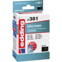 Edding Druckerpatrone Ersetzt Brother LC-980BK Kompatibel Schwarz EDD-381 18...