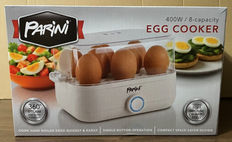 Parini 8-Egg Cooker 400W - New Sealed Box - Easy Store