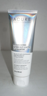 Acure Resurfacing Inter Gly Lactic Exfoliator 4fl oz Factory Sealed Vegan