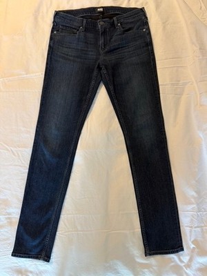PAIGE Croft Men's Skinny Jeans 34x32 Dark Indigo Transcend Stretch M725521
