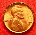 1954-P Lincoln Wheat Cent Penny GEM RED BU From an Original Bank Roll