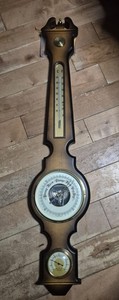 Baromètre, Station Météo avec Baromètre et Thermomètre Hygromètre, Station Météo Analogique Murale 3 en 1 pour Intérieur et Extérieur
