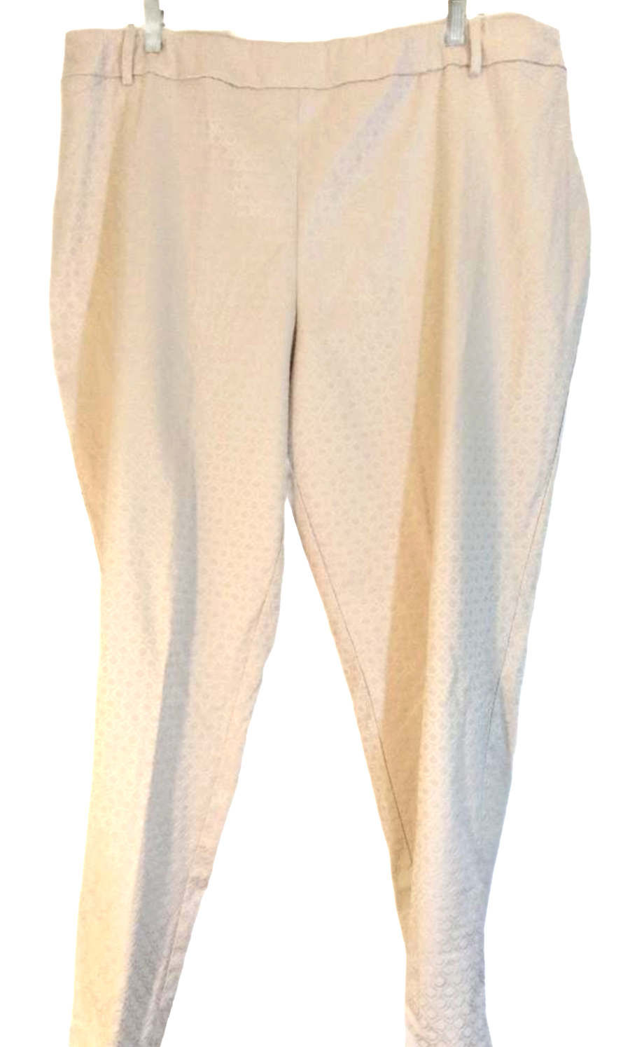 Cato Est 1946 Pants Classic Women Size 24W Cream Spandex Blend Stretch Pull On