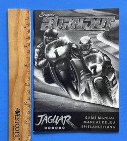 Super Burnout   --  ATARI Jaguar Instruction Manual Booklet Only, NO GAME