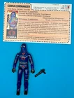 GI Joe Hooded Cobra Commander 1984 v2 *100% COMPLETE UNCUT Card ARAH, Gun