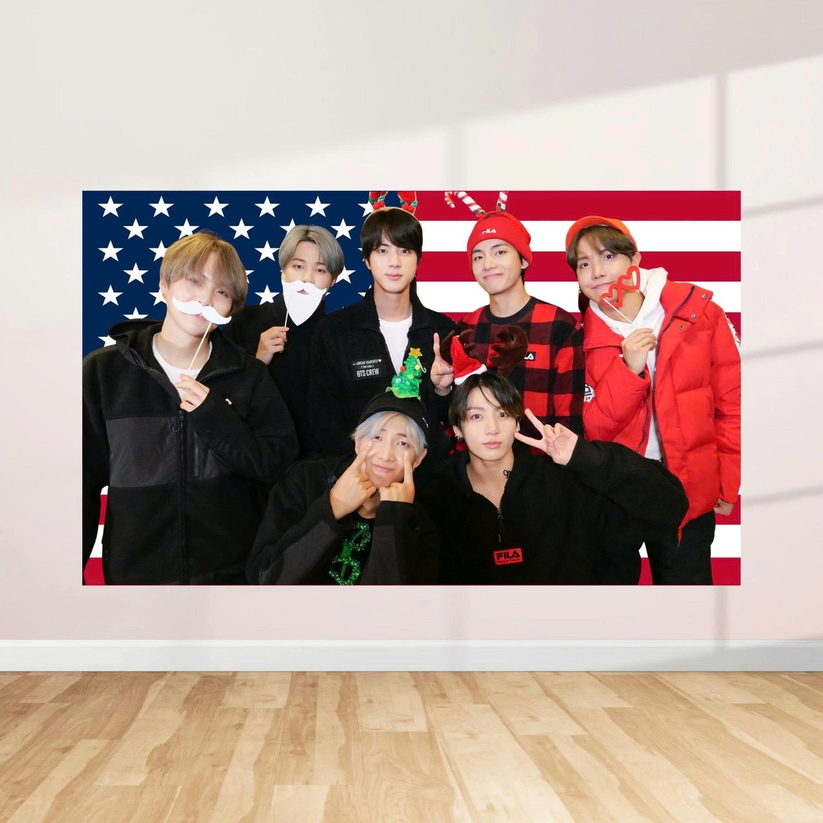 BTS Debut American Flag Arirang Concert World Tour Kpop Concert