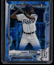 Jhonny Piron 2021 Bowman Chrome Sapphire Edition #BCP-239 Tampa Bay Rays
