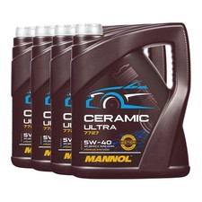 MANNOL 7727 CERAMIC ULTRA SAE 5W-40 Motor�l, MB 229.5, MB 229.3, 4x5 Liter
