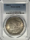 1886 S  MORGAN DOLLAR PCGS AU 58