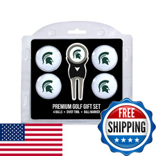 Team Golf NCAA Michigan State Spartans 4 Golf Ball And Divot Tool Set Regulation