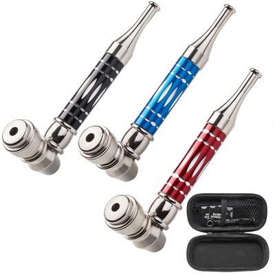 ( 3Pack ) 4.3'' Long Metal Pipe Lay Flat Tobacco Smoking Hand Pipes with Caps Lid