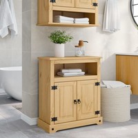Badschrank Badezimmerschrank Standschrank BadmöBel Massivholz Kiefer Vidaxl