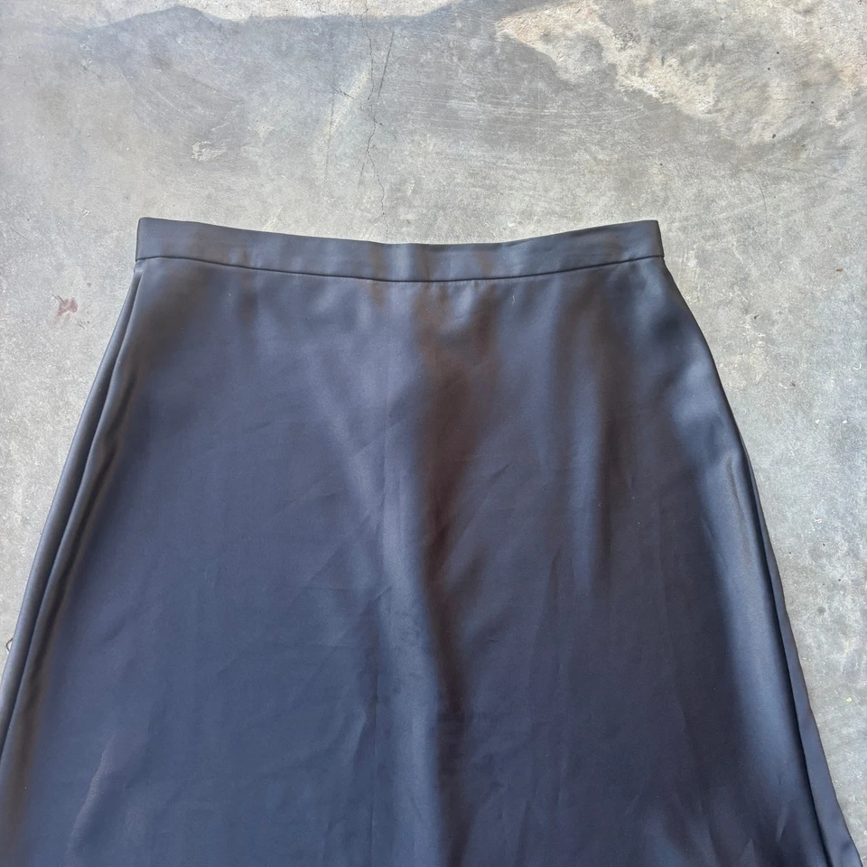 Юбка макси Tadashi Shoji женская размер 18 черная атласная вечерняя длинная официальная юбка - Изображение 2 из 4