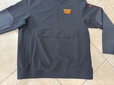 Washington Commanders Nike 2026 On Field Anorak Half Zip Jacket Black Mens Large